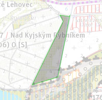 Vymezení plochy připomínky - Hranice lokality 307 / Nad Kyjským Rybníkem a 503 / Sídliště Černý Most