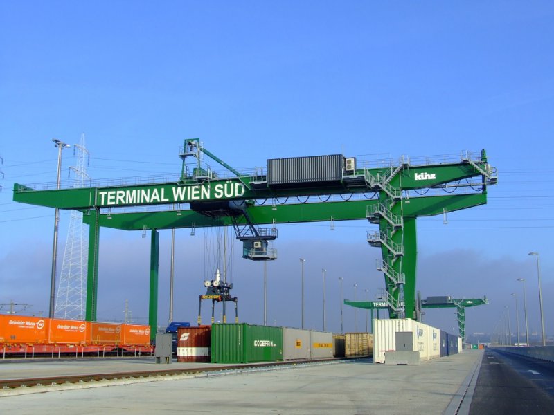 Kontejnerový terminál Wien Süd společnosti Rail Cargo Group 